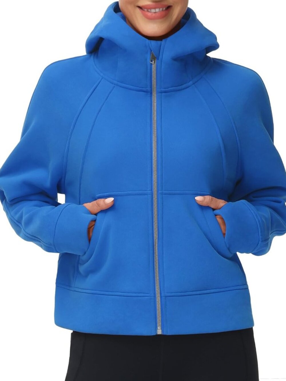 Cozy Full-Zip Fleece Hoodie Jacket for Women | Stylish Crop Top Sweatshirt